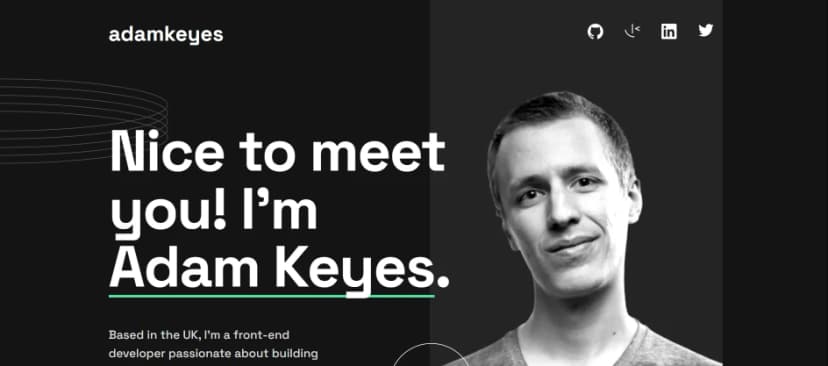 Screenshot of Developer Landing Page Project